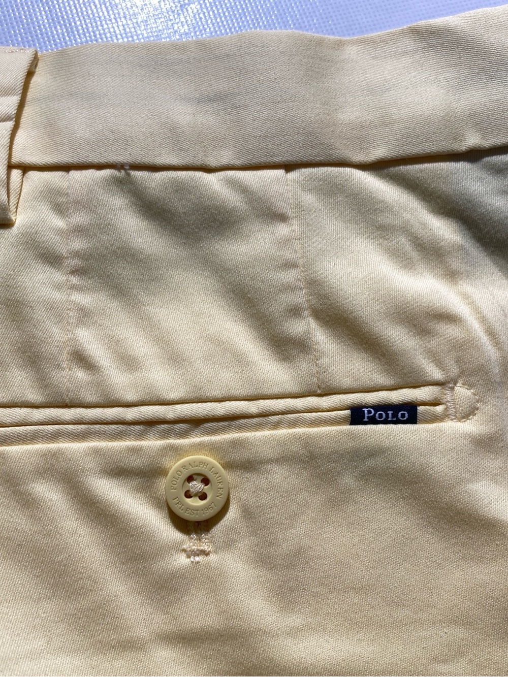 NEW- Size 30 Mens Polo Ralph Lauren Performance Chino Shorts Flat 8.5”i Yellow - Picture 9 of 14